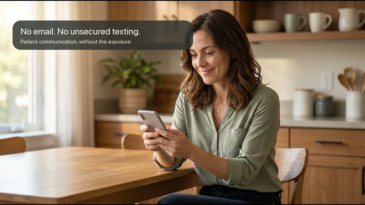 Patient and clinic team connected through secure messaging