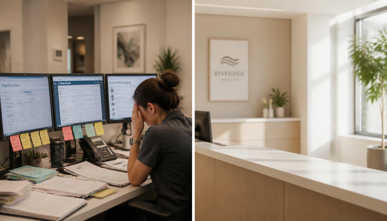 Front-desk staff overwhelmed by separate eligibility, claims, and messaging systems
