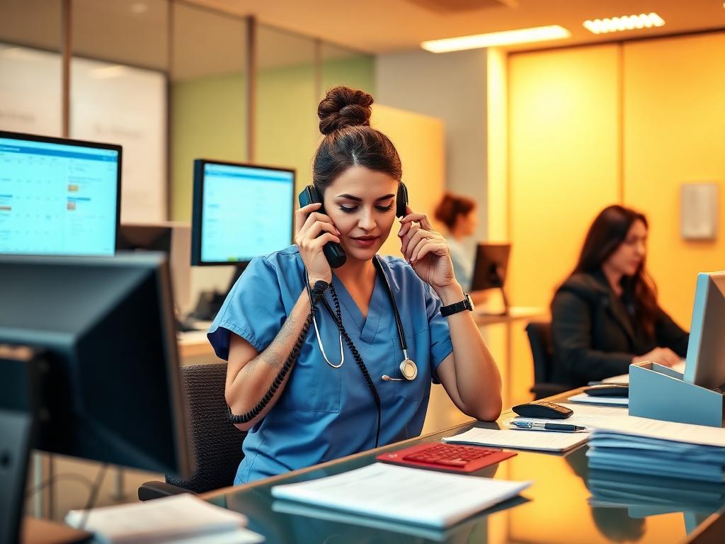 Overloaded front desk staff handling multiple phone booking calls